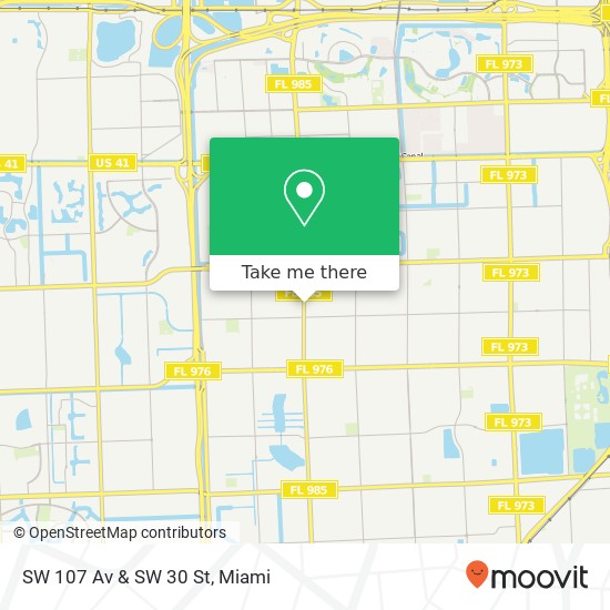 SW 107 Av & SW 30 St map