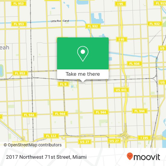 2017 Northwest 71st Street map