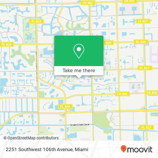 2251 Southwest 106th Avenue map