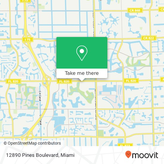 12890 Pines Boulevard map