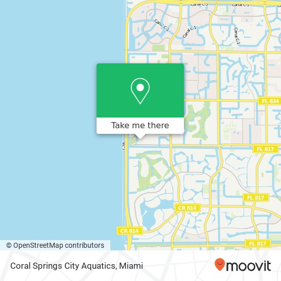 Mapa de Coral Springs City Aquatics