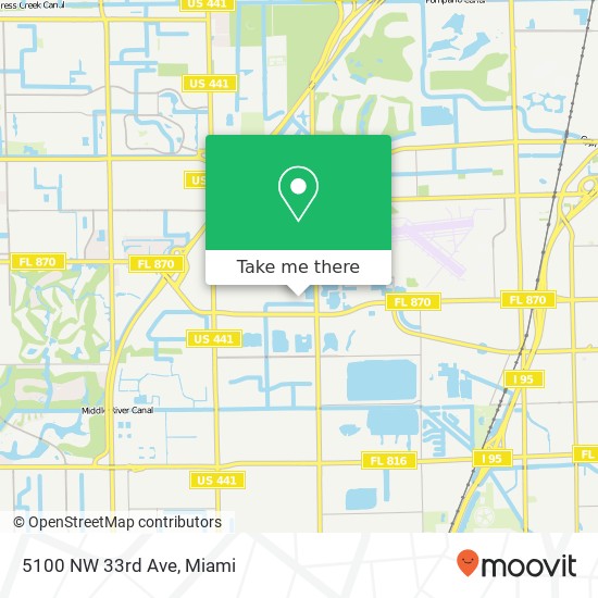 5100 NW 33rd Ave map