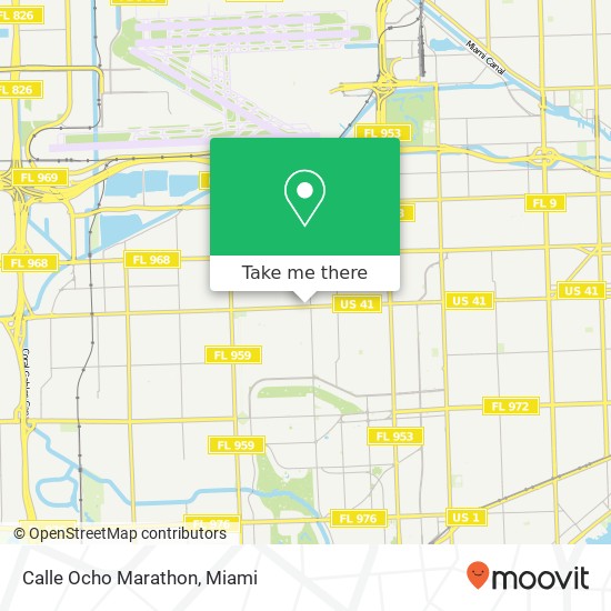 Mapa de Calle Ocho Marathon