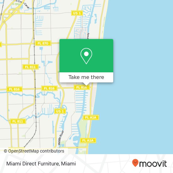 Mapa de Miami Direct Furniture