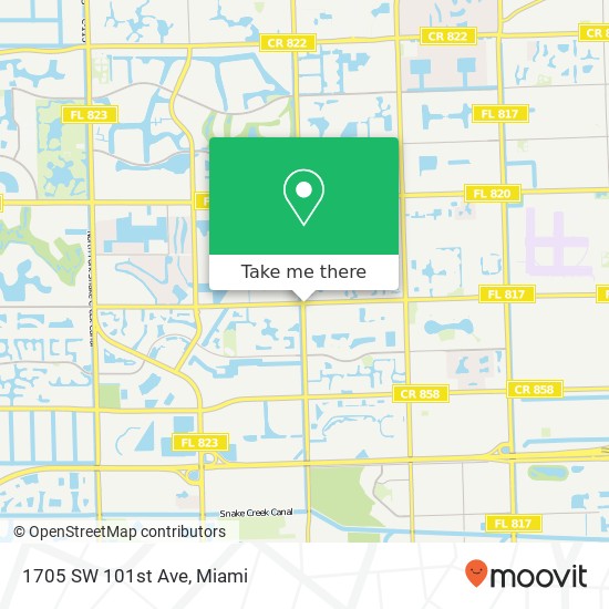 1705 SW 101st Ave map