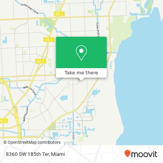 8360 SW 185th Ter map
