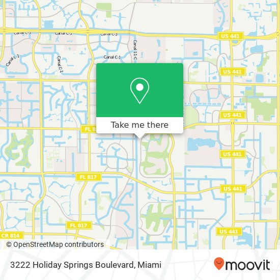 3222 Holiday Springs Boulevard map