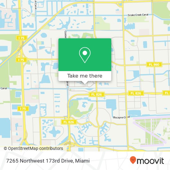 7265 Northwest 173rd Drive map