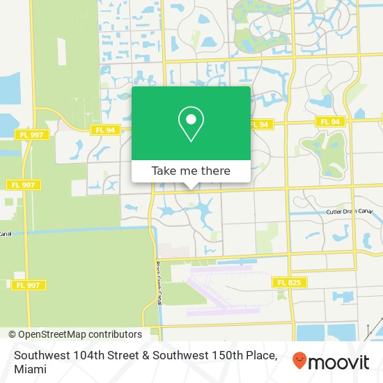 Mapa de Southwest 104th Street & Southwest 150th Place