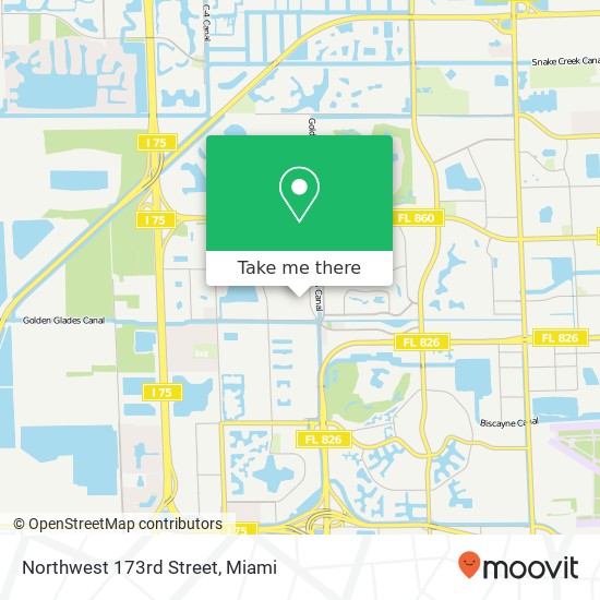 Northwest 173rd Street map