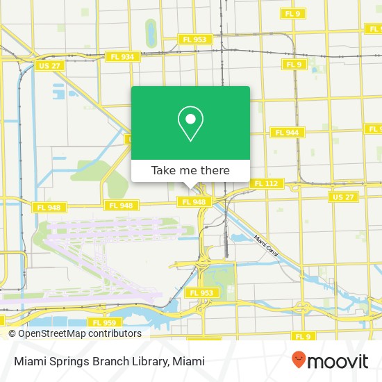 Miami Springs Branch Library map