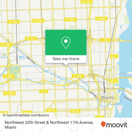 Northwest 20th Street & Northwest 17th Avenue map