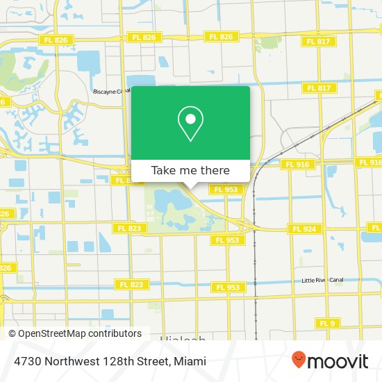 4730 Northwest 128th Street map