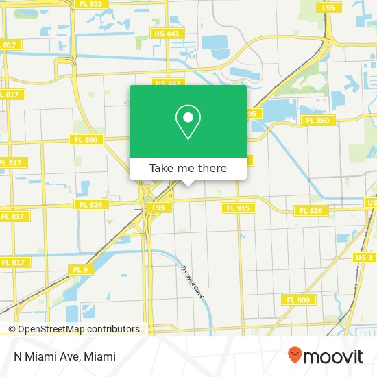 Mapa de N Miami Ave