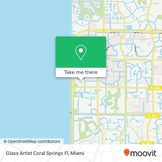 Mapa de Glass Artist Coral Springs Fl
