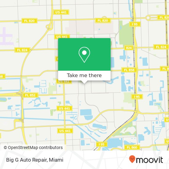 Mapa de Big G Auto Repair