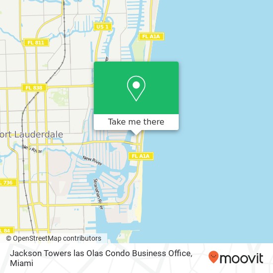 Jackson Towers las Olas Condo Business Office map