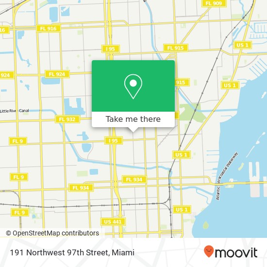 191 Northwest 97th Street map