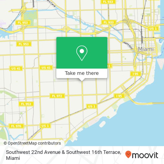 Southwest 22nd Avenue & Southwest 16th Terrace map