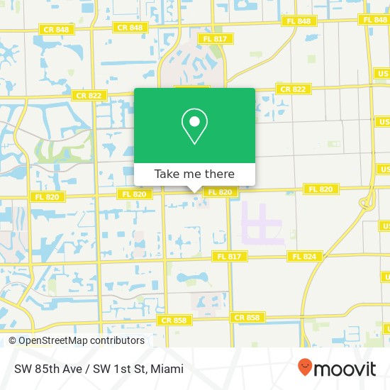 SW 85th Ave / SW 1st St map