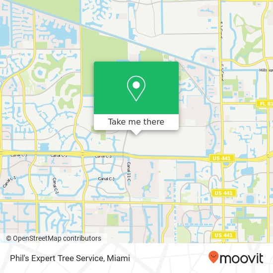 Mapa de Phil's Expert Tree Service