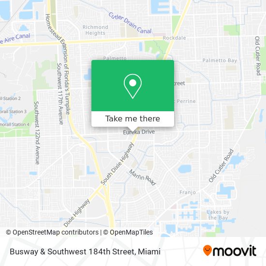 Busway & Southwest 184th Street map