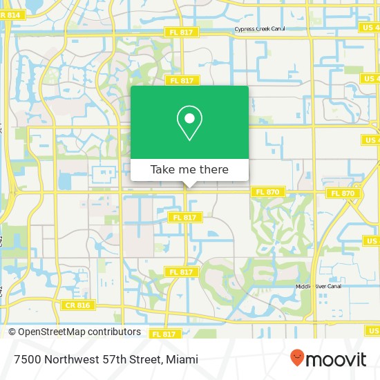 7500 Northwest 57th Street map