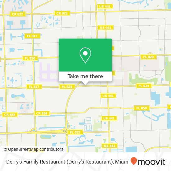 Mapa de Derry's Family Restaurant