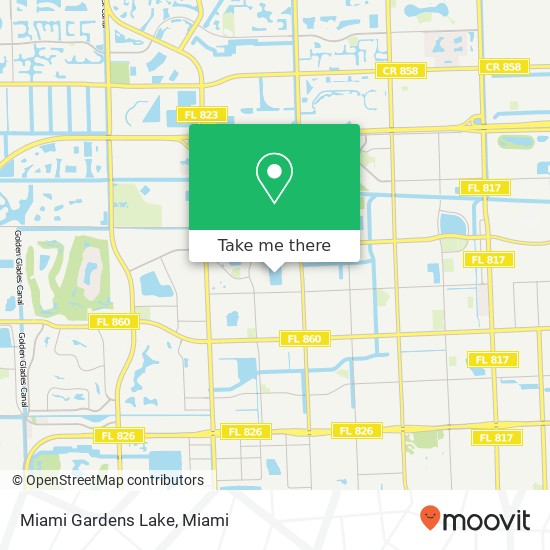 Mapa de Miami Gardens Lake