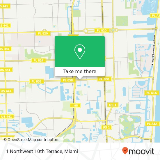 1 Northwest 10th Terrace map