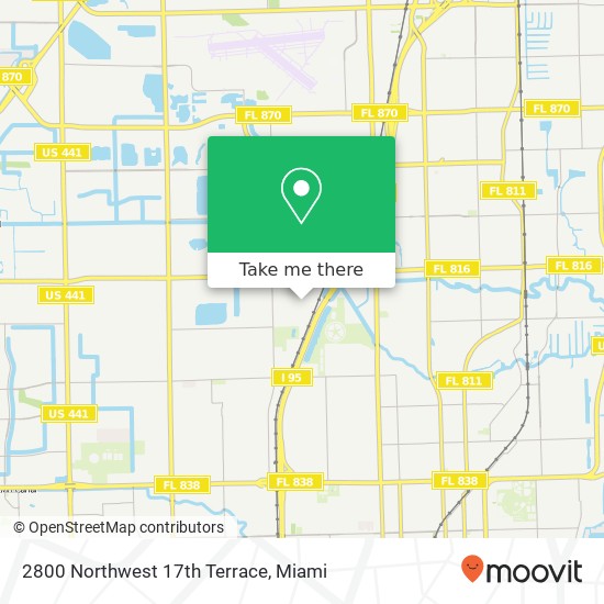 2800 Northwest 17th Terrace map