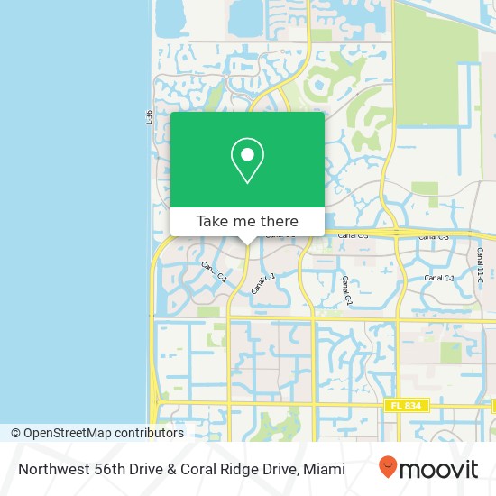 Northwest 56th Drive & Coral Ridge Drive map