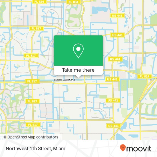 Northwest 1th Street map