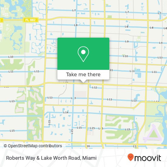 Mapa de Roberts Way & Lake Worth Road