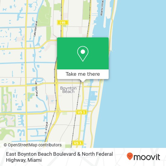 East Boynton Beach Boulevard & North Federal Highway map