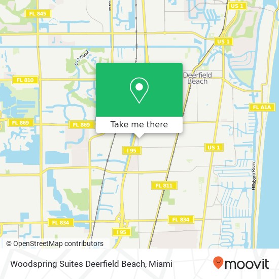 Mapa de Woodspring Suites Deerfield Beach