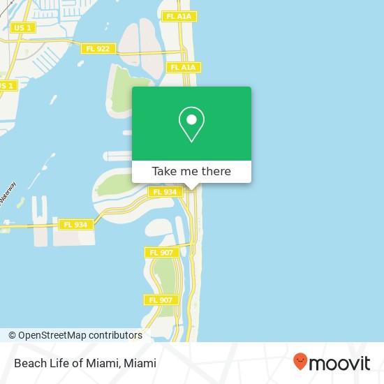 Beach Life of Miami map