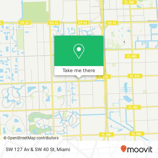 SW 127 Av & SW 40 St map