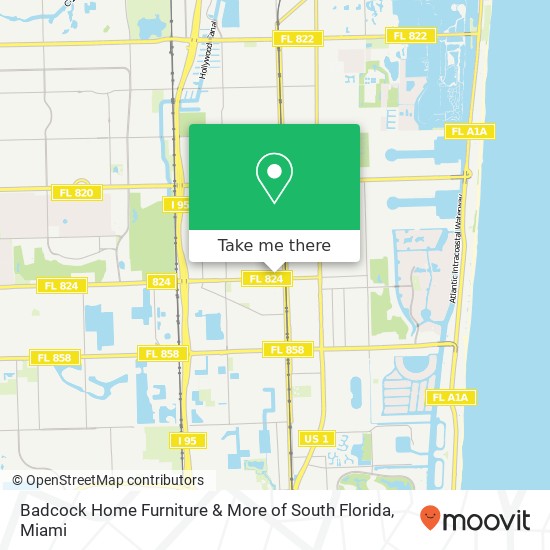 Badcock Home Furniture & More of South Florida map