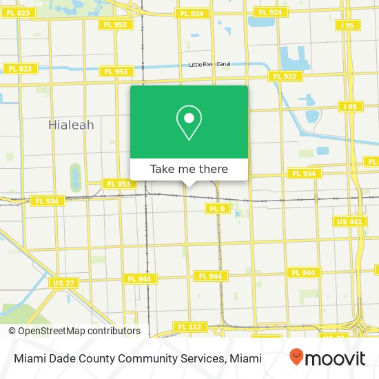 Miami Dade County Community Services map
