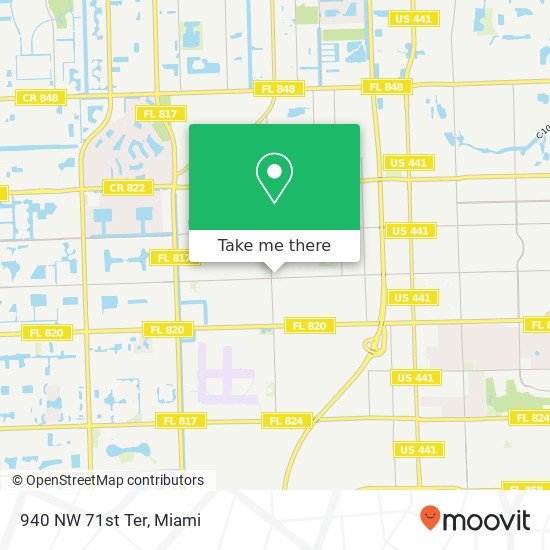 940 NW 71st Ter map