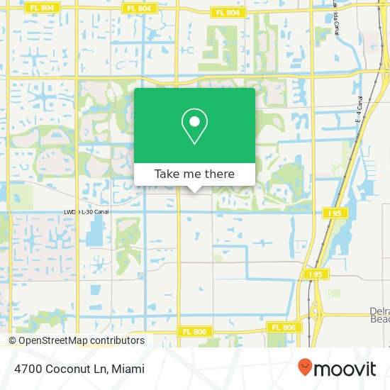 Mapa de 4700 Coconut Ln