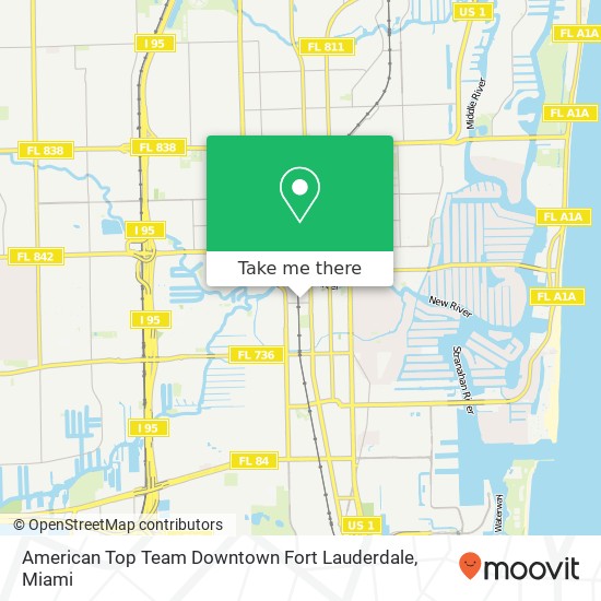 Mapa de American Top Team Downtown Fort Lauderdale