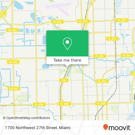 1700 Northwest 27th Street map