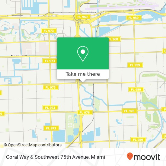 Coral Way & Southwest 75th Avenue map