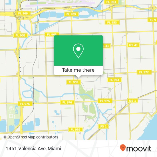 Mapa de 1451 Valencia Ave
