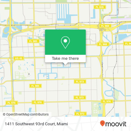 1411 Southwest 93rd Court map