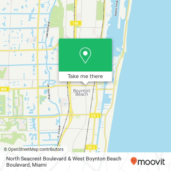 Mapa de North Seacrest Boulevard & West Boynton Beach Boulevard