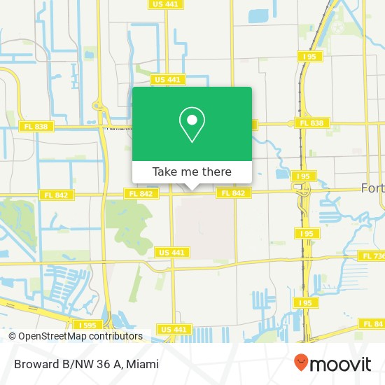 Broward B/NW 36 A map