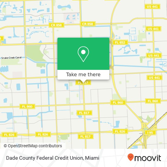 Dade County Federal Credit Union map